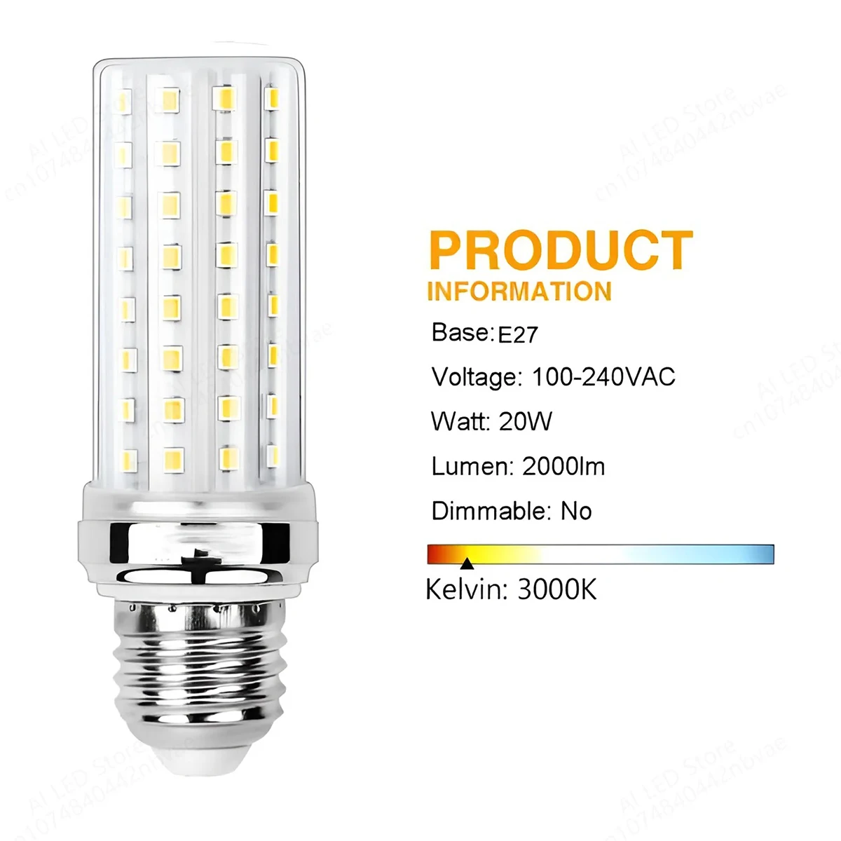 5X E14 E27 12w 16w 20w 24w 40w Led Corn Lamp Color Super Three White Smd/2835/chip High Living Power Lights Home Chandelier Lamp