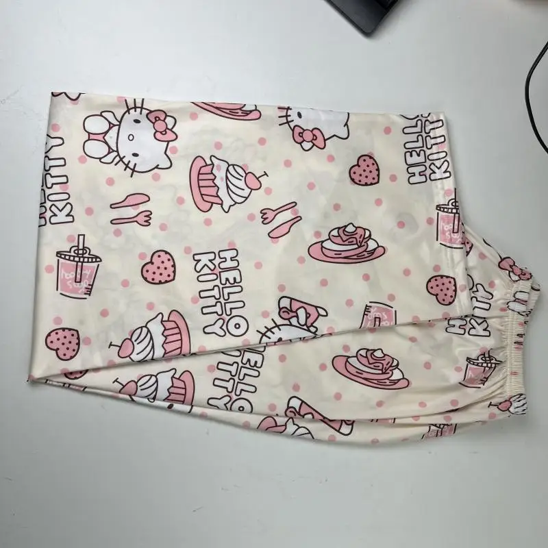 2024 New Miniso Sanrio Hello Kitty Melody Kuromi Y2K Women's Loose Pants Home Casual Sleepwear Large Size Women's Dress Gift Hot