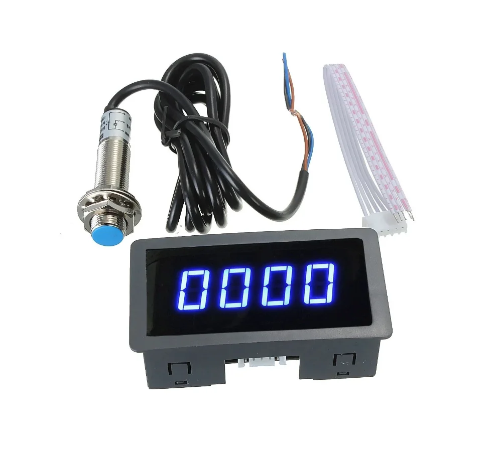 

AC 110V 220V 4Bit Digital LED Tachometer RPM Speed Meter Hall Proximity Switch Sensor NPN Car Repair Tool