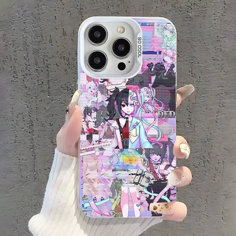 Needy Streamer O-Overload Ame chan Case iPhone 17,16,15,14,13,12,11,Pro,XS,Max,Plus,Mini,SE White Candy Matte غطاء مقاوم للصدمات