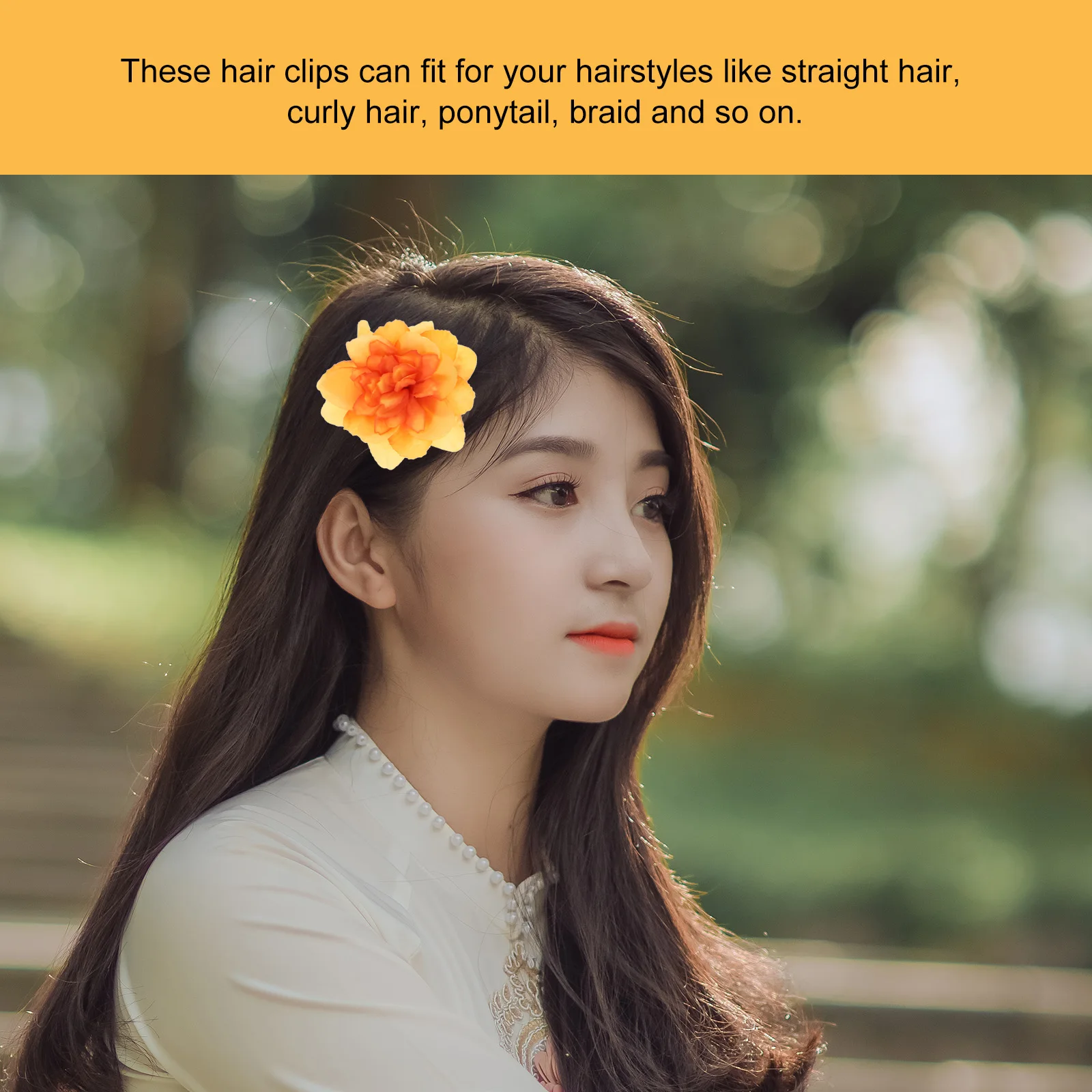 

20pcs Flower Headdress Cute Hair Accessories Set Fabric Hair Clips for Women Girls Wedding Prom Accessories Realistic Design