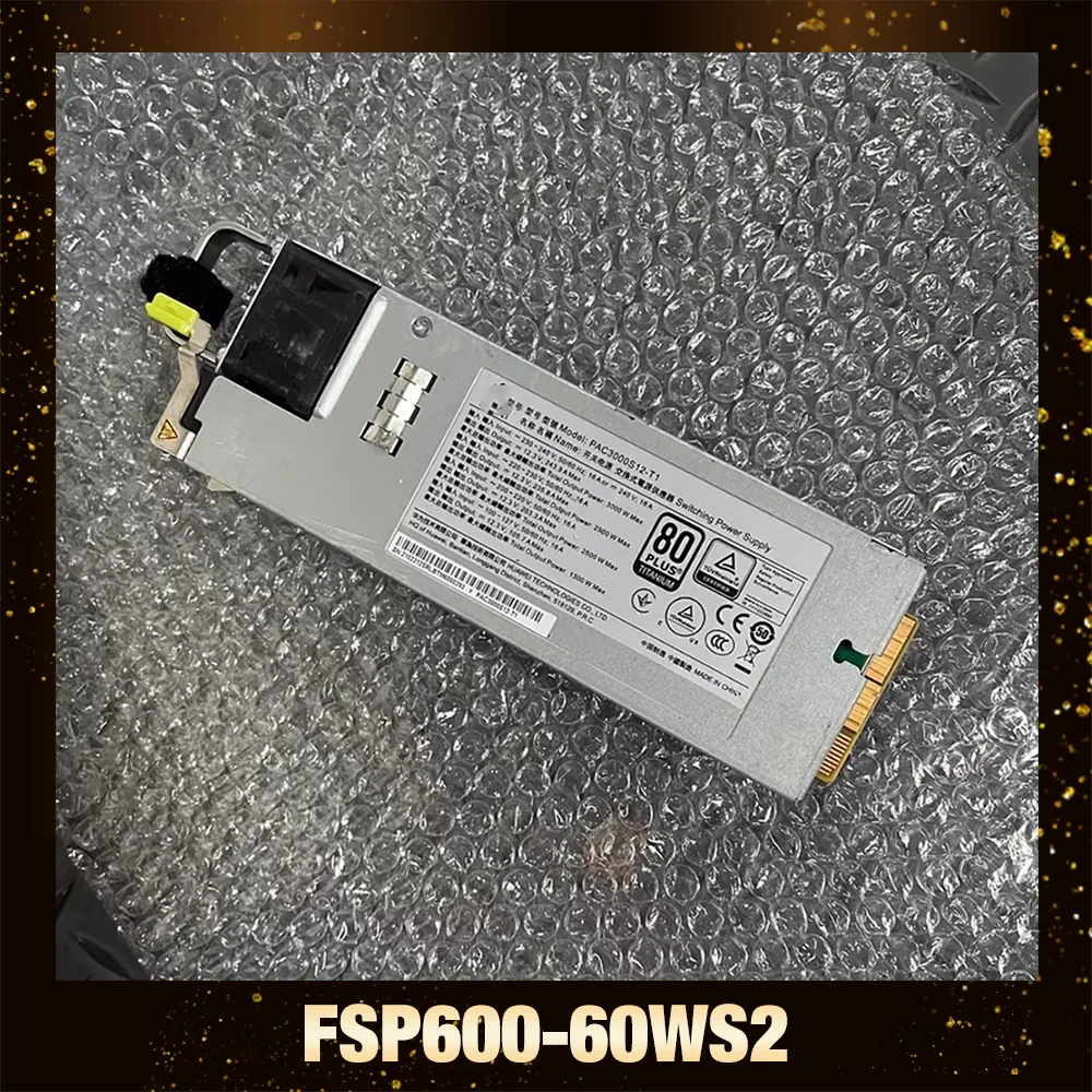 Original para FSP GROUP INC FSP600-60WS2 servidor 2U silencioso montado en bastidor fuente de alimentación de Host dedicada 600W Dual 8P