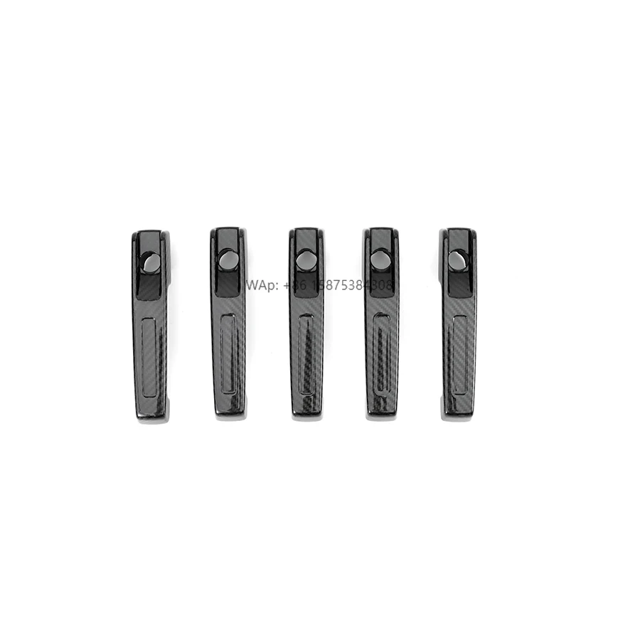 

G WAGON W464 W463A G63 G500 G400 W464 Grooved Handle Cover(Replacement) 1Set=5Pcs Dry Carbon Door Handle Cover Carbon Black