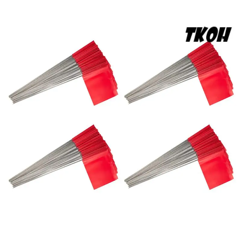 

TKOH-200Pack Marking Flags, Red Yard Flags 15X4x5inch, Marker Flags, Lawn Flags Markers, Irrigation Flags, Landscape Flags