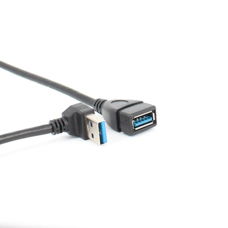 Cabo de Extensão USB 3.0, 90 Graus Acima Para Baixo, Esquerda, Direita, Macho para Fêmea, Super Velocidade, 5Gbps, USB Data Sync, Cabos de