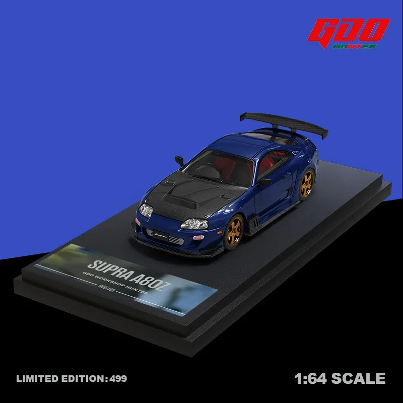 B-M TimeMicro X GDO 1:64 SUPRA A80Z Blaues Modellauto