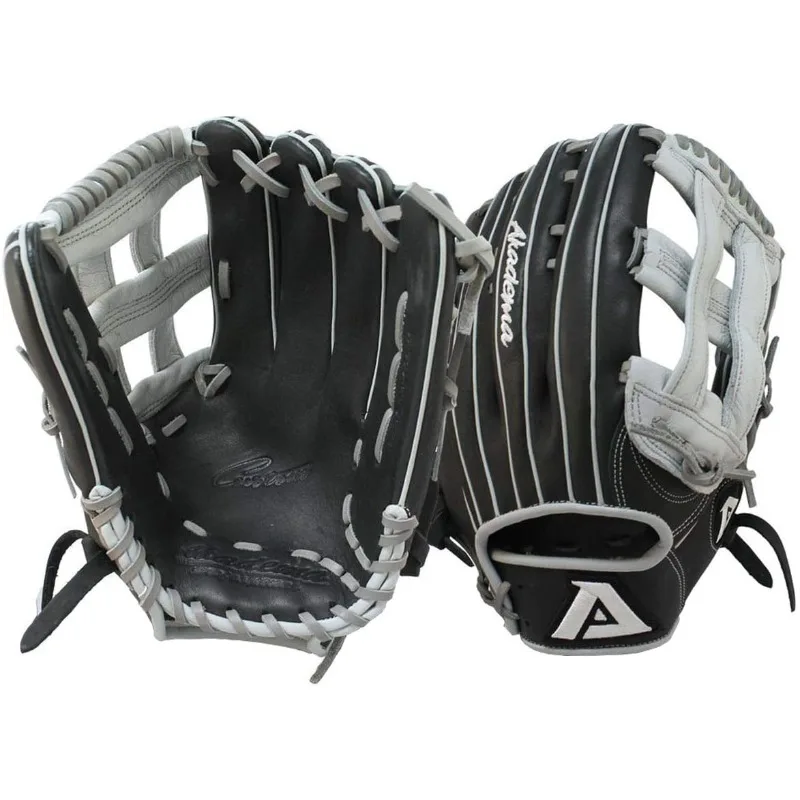 

Akadema Prosoft Elite Series Baseball Outfielders Gloves, Black/Silver, Left Hand, 12.75 Inches