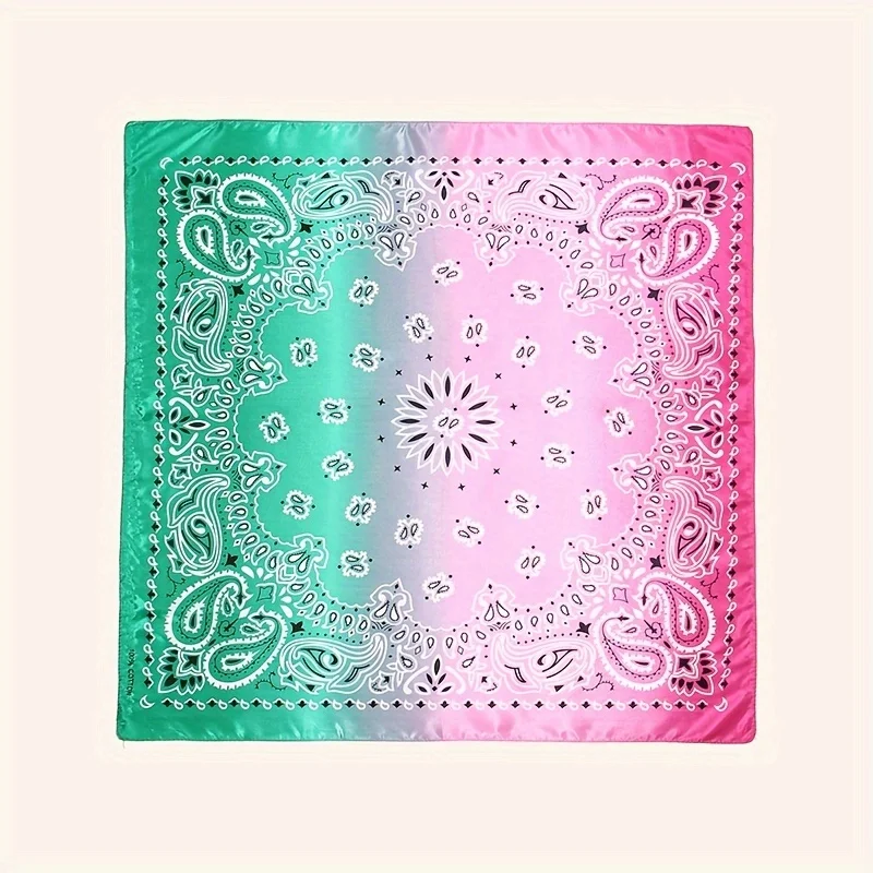 Lenço Hijab de seda quadrada vintage para mulheres, bandana, bandana de luxo, lenço de praia, acessórios Bohemia Girl, novo, 90cm, 2024