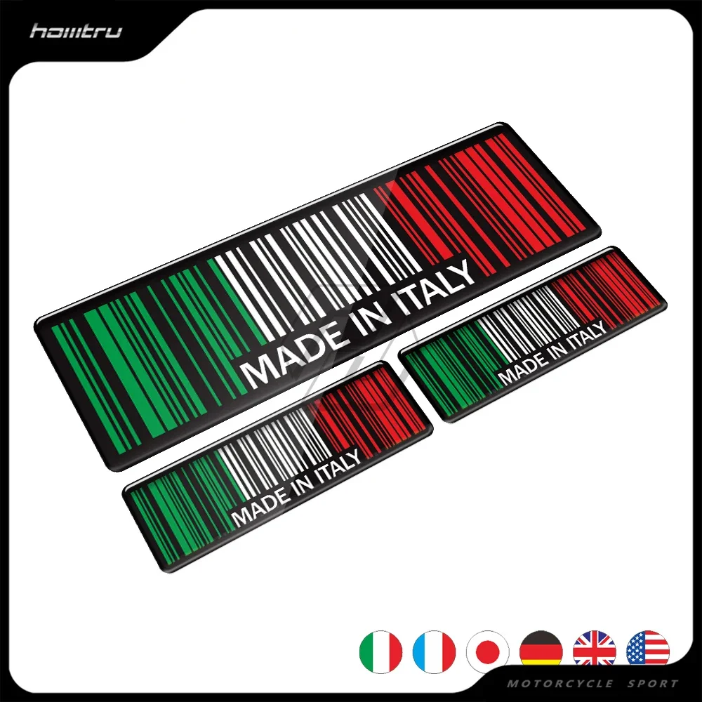 for Honda Yamaha Suzuki Kawasaki  Vespa Decal  High Quality 3D Bar Code Sticker Made In Italy Motorcycle Tank Pad Decal Case