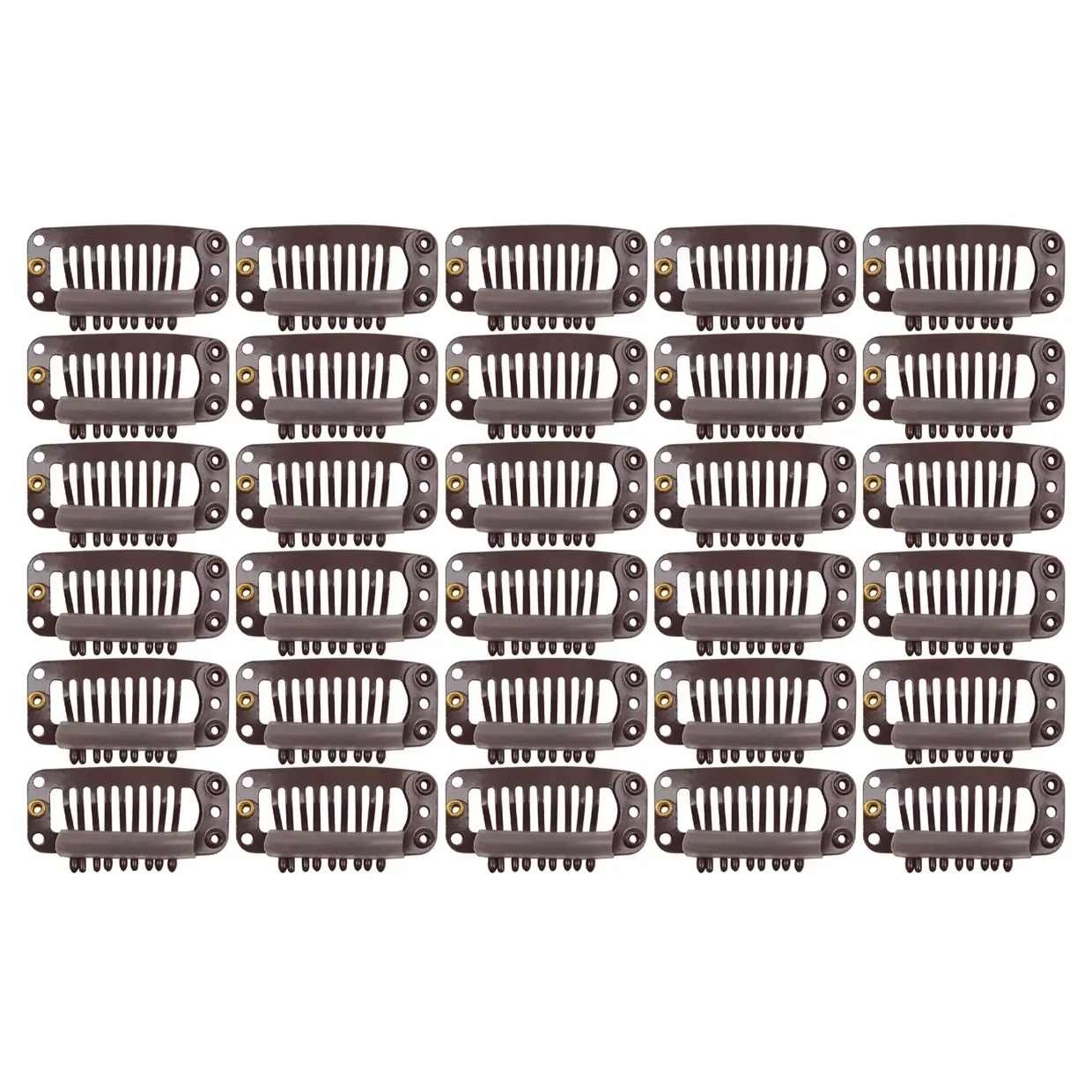 

30 Pcs Hair Extension Clips 32mm/36mm Metal Wig Comb Clips Snap Hair Clips for Hair Extensions