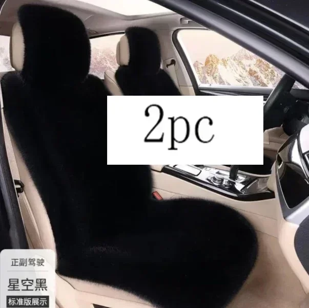 Car Seat Covers Set Fur Front Car Seat Cushion Faux Fur Universal Wool Car Seat Cover Winter Warm Plush Soft Sheepskin