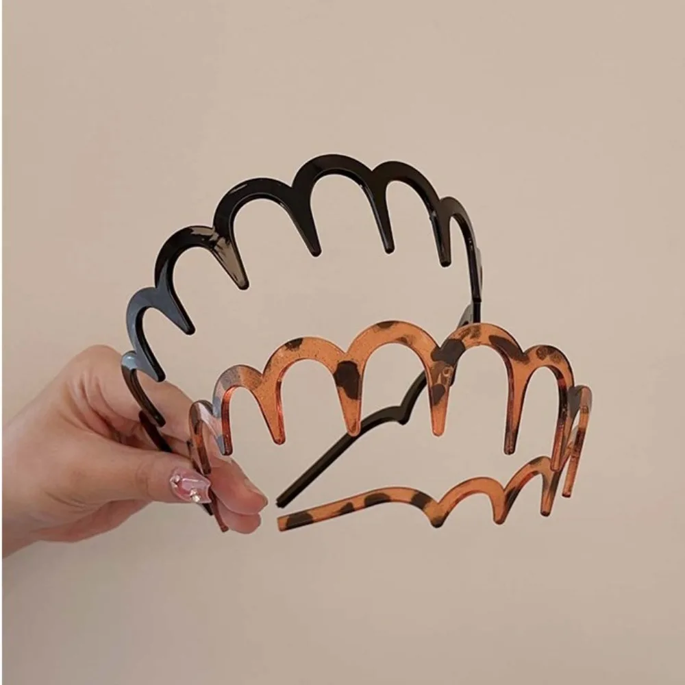 New Shark Long Tooth Hair Hoop Resin Zigzag Band Notched Headwear Non-slip DIY Styling Accessories Wave Comb Headband Women Gift