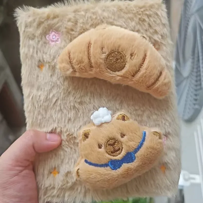 2-cuadernos-de-peluche-3d-con-forma-de-galleta-diseno-de-capibara-cuadernos-antiestres-planificador-para-estudiantes-paginas-de-colores-diario-material-escolar