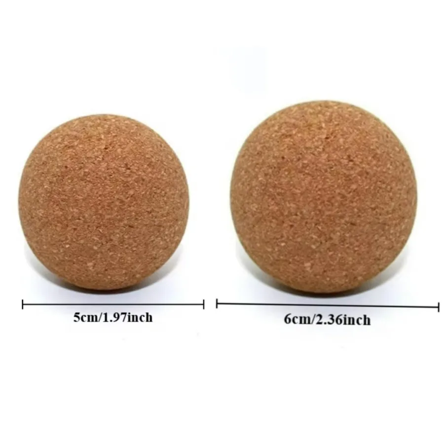 2 PCS Cork Massage Ball, for Relieving Muscle Tension & Trigger Points, Portable Back Shoulder Massage Tool