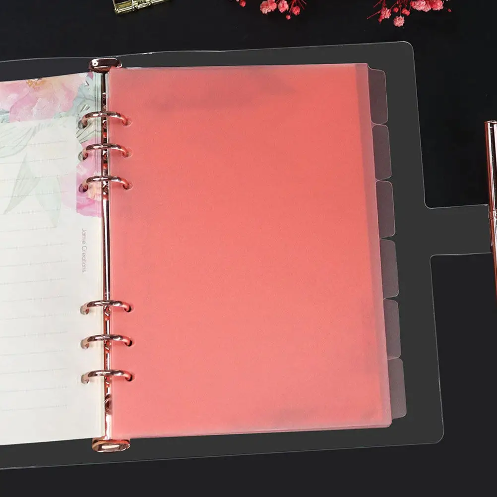 

2 комплекта разделителей для папок формата А5 из полипропилена, пластиковые разделители страниц для блокнотов, ежедневников, твердых обложек, отчетов и презентаций