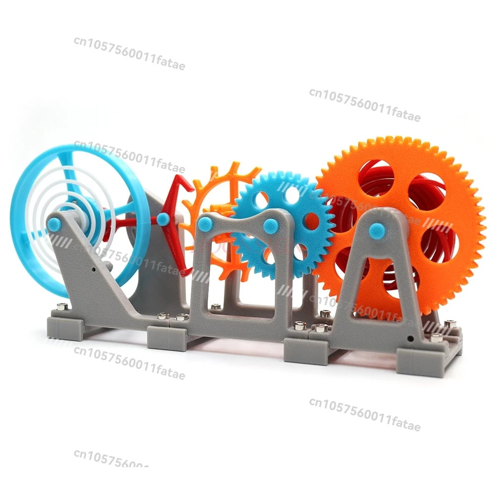 

Flying Tourbillon Principle Model kit Dismantling mechanical watch Clockwork-powered escapement balance 3D printed DIY STEM toys