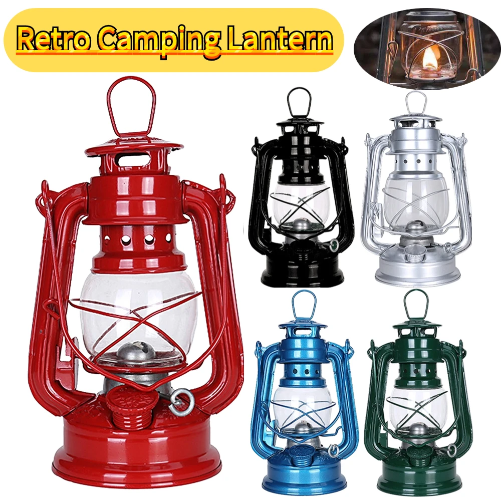 Retro Fuel Camping Lantern Portable Kerosene Lamp Vintage Petroleum Storm Lamps For Outdoor Hiking Fishing Tent Camping Supplies