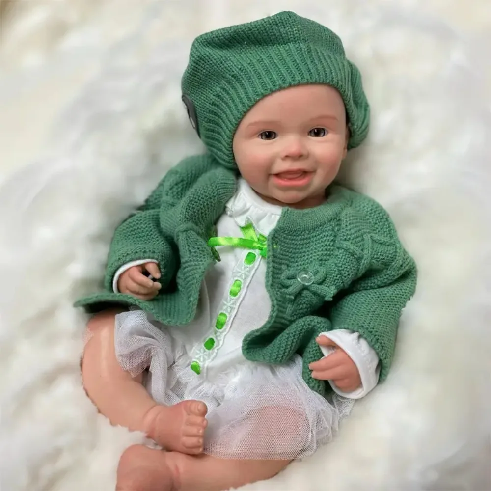 

18 Inch Handmade Full Silicone Reborn Doll Soft Touch Bebe Newborn Baby Harper Girl For Children Doll