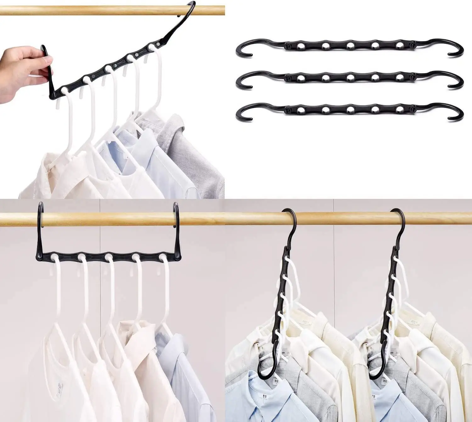 

Magic Closet Hanger Organizer Storage Magic Space Saving Hangers Multi-Port Support Cloth Hanger Drying Racks Storage Hangers