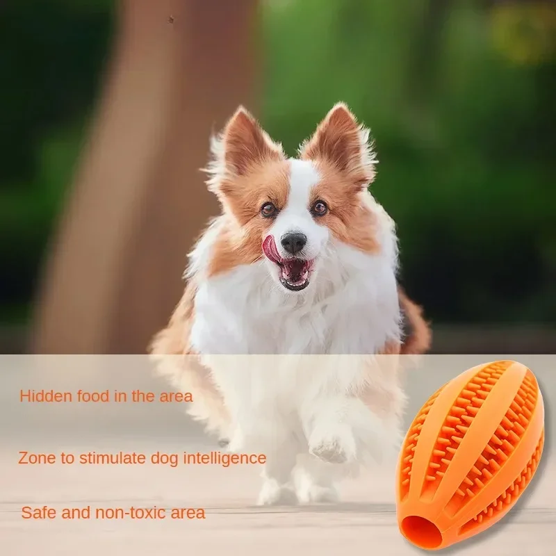 Interactive Toys Dog Accessories Pets Football Shapes Dogs Dog Teeth Cleaning Chew Ball Slow Feeder Pet Products Supplies Home