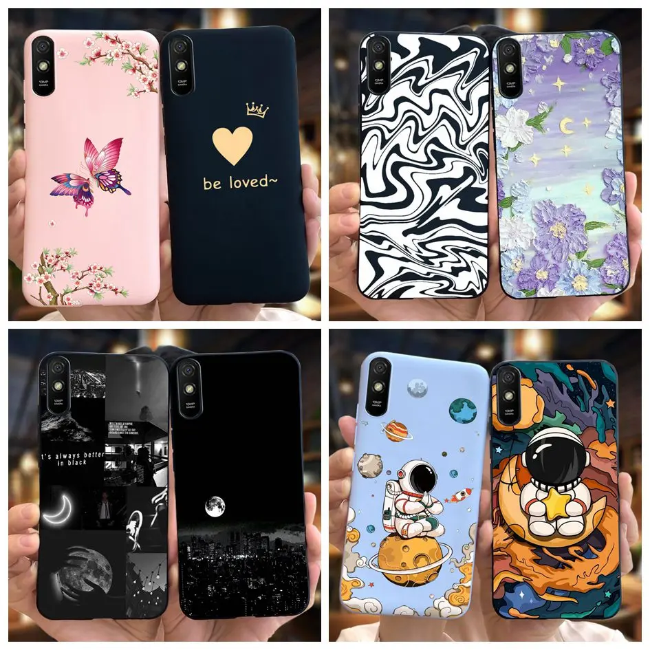 For Xiaomi Redmi 9A 9AT Case Lovely Astronaut Butterfly Soft Silicone Phone Back Cover For Xiaomi Redmi 9i Sport Redmi9a Hoesjes