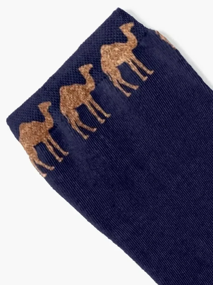 Bronze camels in the Arabian night Socks hockey sports stockings Socks Female Men's