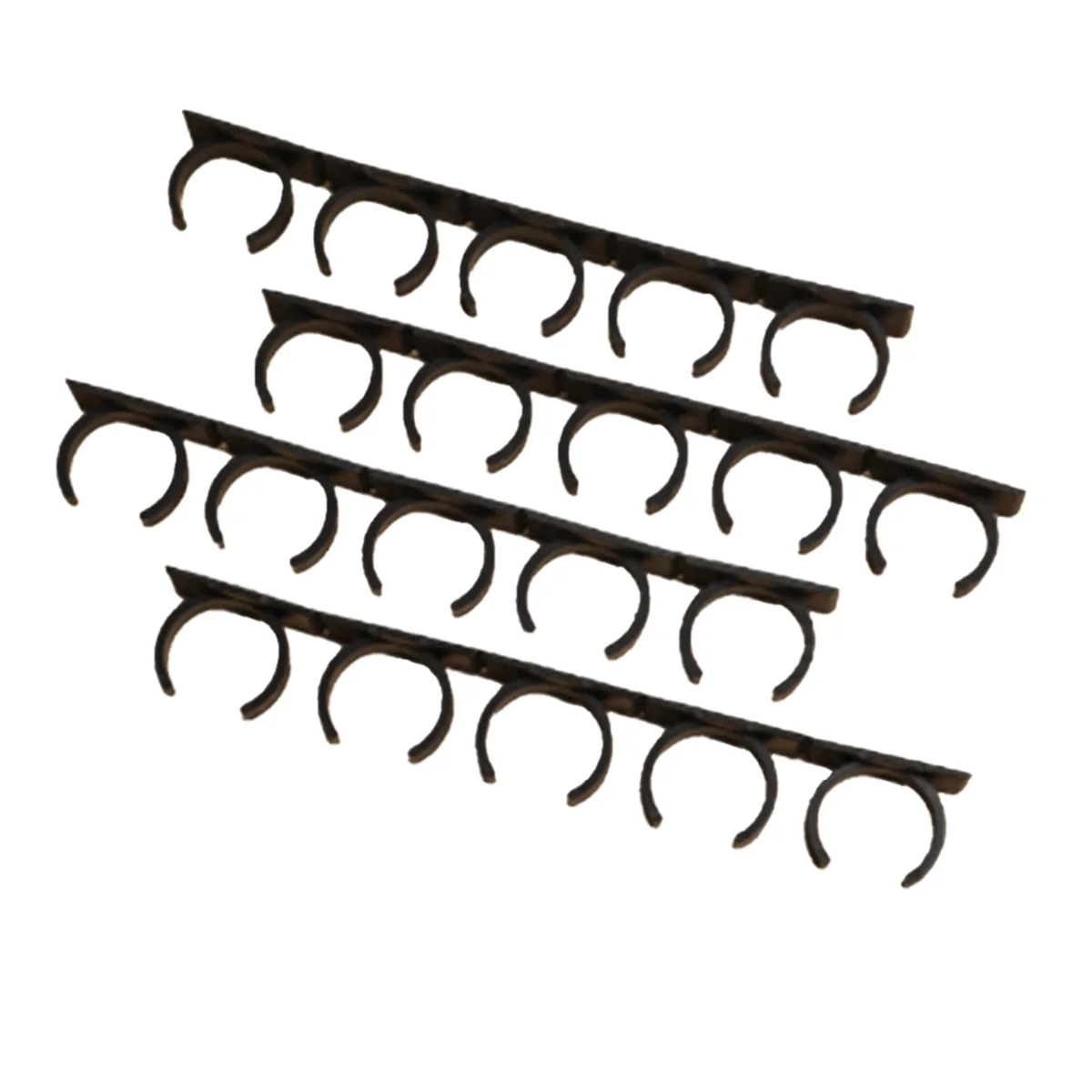 ABJS Adhesive Spice Clip Gripper Clips, Holds 20 Spice Jars, Black, Spice Organizer for Pantry,for Kitchen, RV, Storage Room