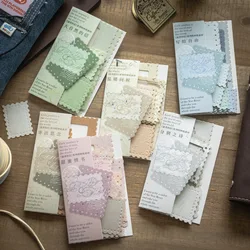 24pcs/lot Memo Pads Material Paper A Gentle Letter Junk Journal Scrapbooking Cards Retro Paper