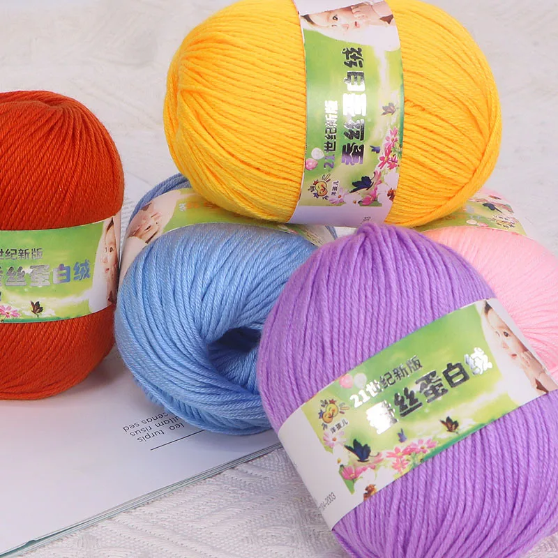 50g/Ball 132 Meters Baby Cashmere Cotton Dot Yarn Soft Warm Lanas For Hand Knitting And Crochet Cloth