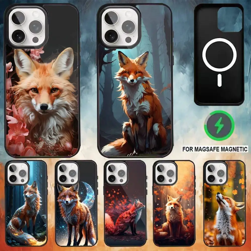

Cute A-Animal F-Fox Phone Case For iPhone17,16,15,14,13,12,11 Plus,Pro Max Magnetic Magsafe Wireless Charging