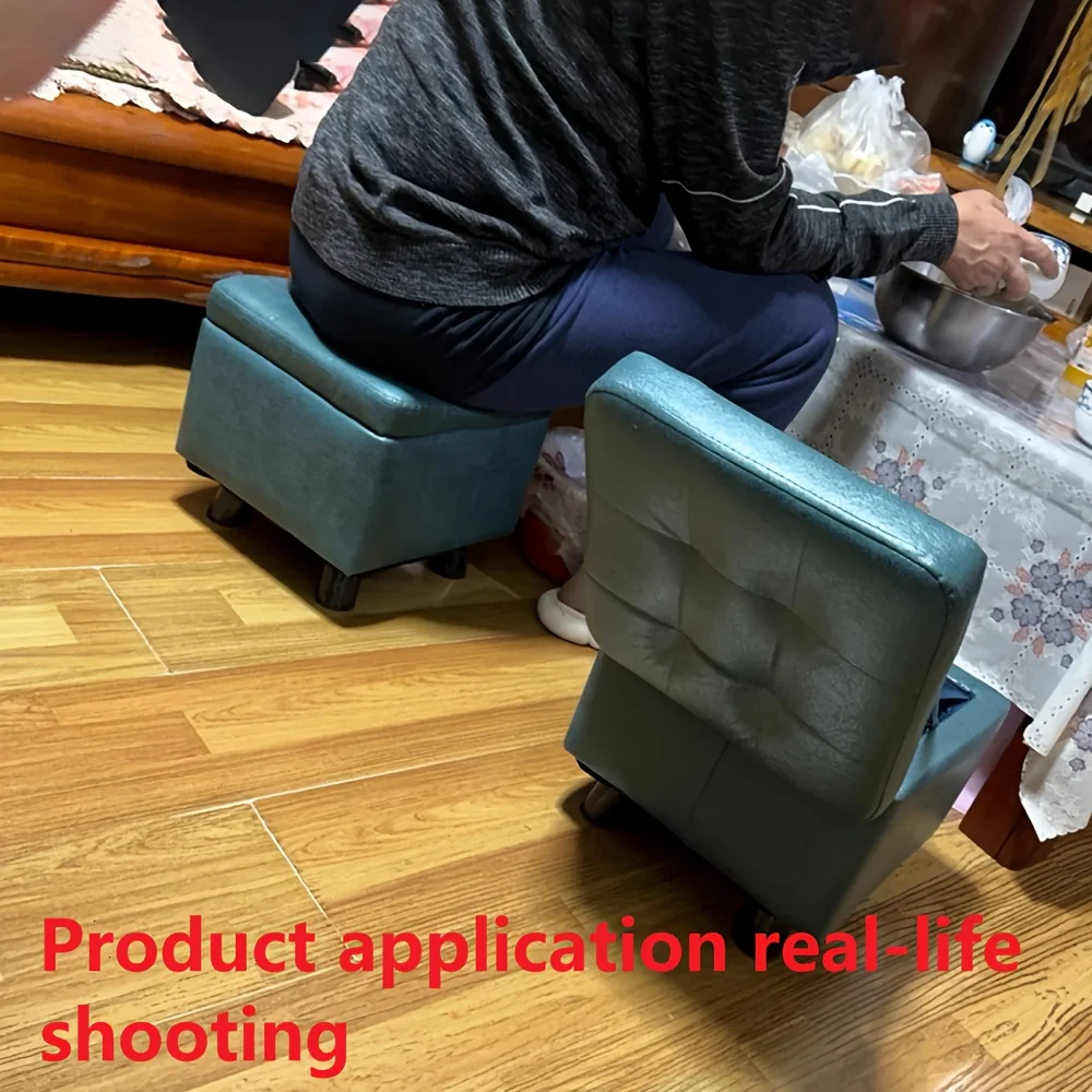 قطعة واحدة من مقعد متعدد الوظائف مبطن وناعم شديد التحمل مع مساحة تخزين - مسند مربع حديث مع وسادة قماشية