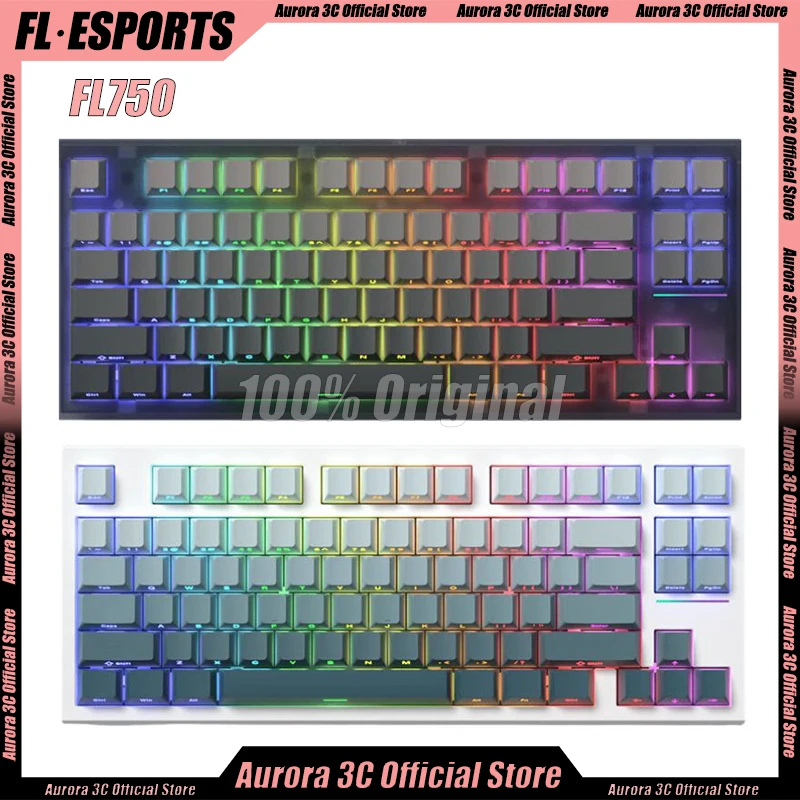 

FL·Esports FL750 Mechanical Keyboard Wireless Bluetooth Keyboard Three mode Gasket Hot-Swap Rgb Custom Esports Gaming Keyboards