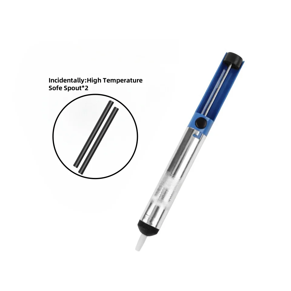 Aluminium Desoldering Suction Pump Tool Solder Sucker Suction Tin Pen Removal Device Blue Vacuum Soldering Iron Desolder