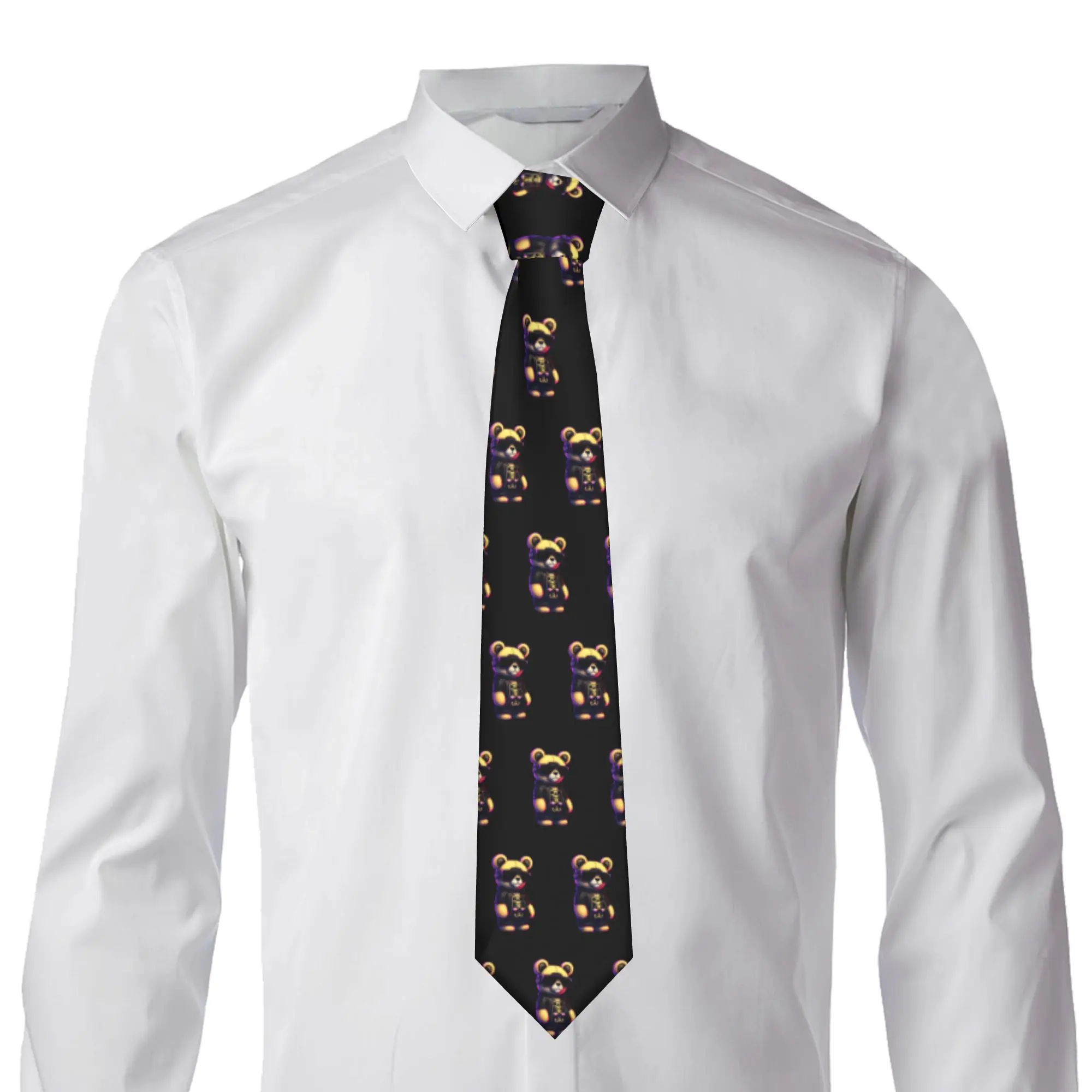 Graffiti Bear   Originality   Tie Men Formal Kawaii Silk Party Neckties