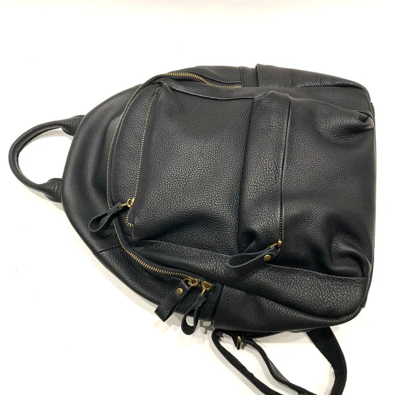 Женские рюкзаки, сумка через плечо из воловьей кожи, рюкзак с несколькими карманами, большой вместительный рюкзак, дорожная сумка из мягкой кожи, рюкзак