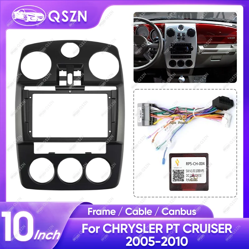 For CHRYSLER PT CRUISER 2005-2010 9 INCH Car Radio Android Stereo Audio Screen Multimedia Video Player Navigation Harness Cable