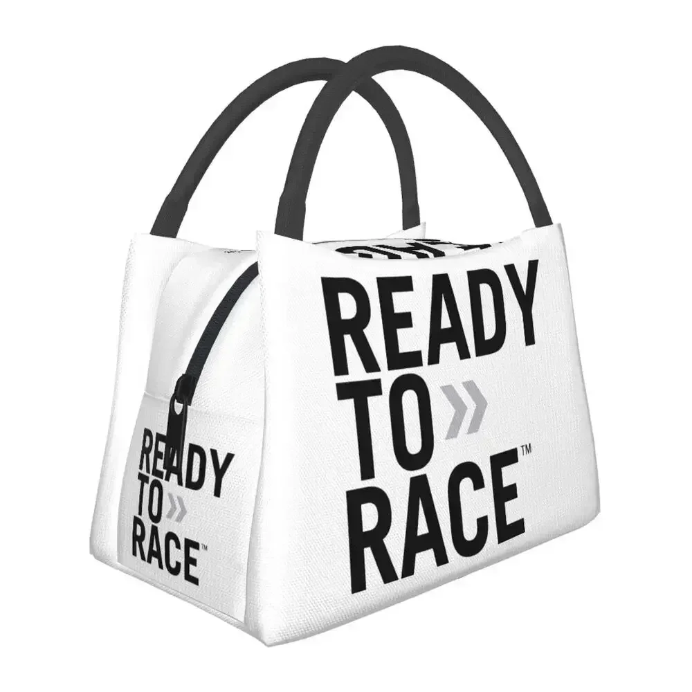 Ready To Race Insulated Lunch Bag For Women Resuable Enduro Cross Motocross Asphalt Bike Thermal Cooler Bento Box Picnic Travel