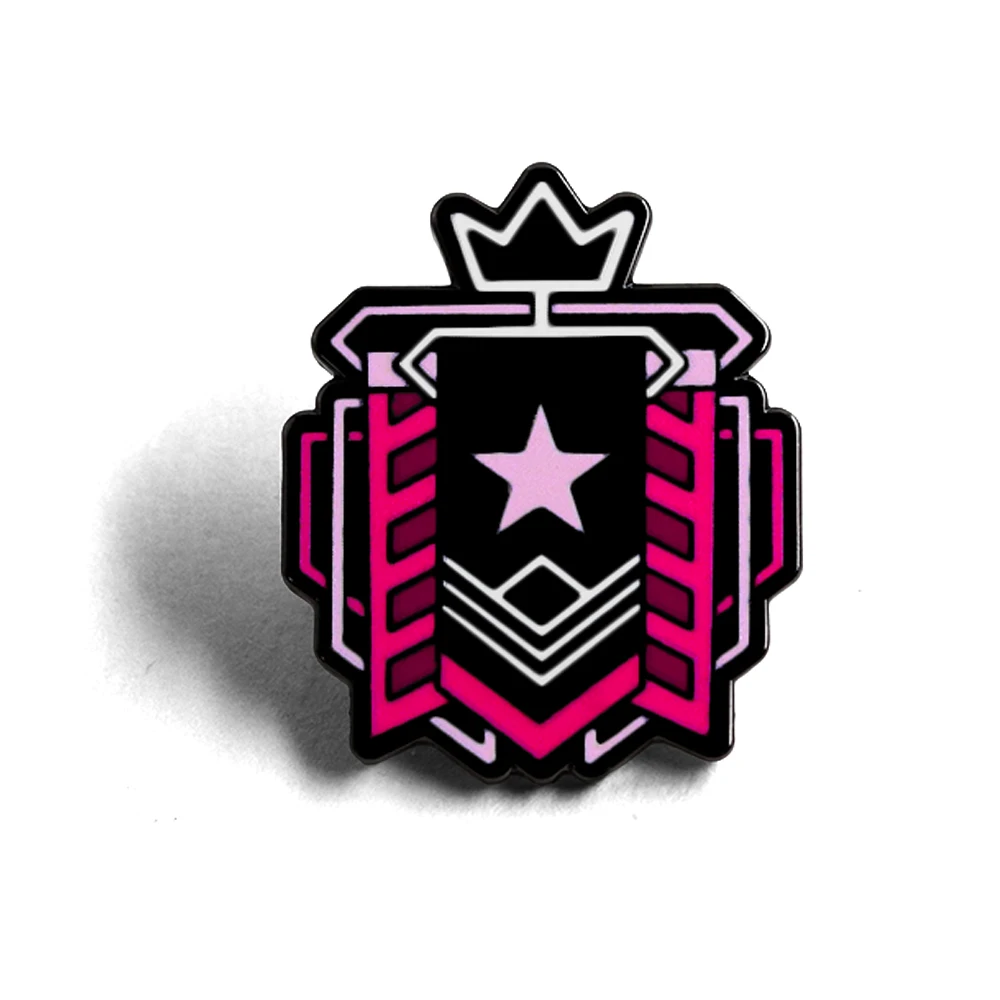 Rainbow Six Rangabzeichen, Schießsimulationsspiel-Peripherieartikel, Brosche, Cartoon-Embleme, Emaille-Pin, Gamer-Kleidungszubehör, Geschenk – Detail 1