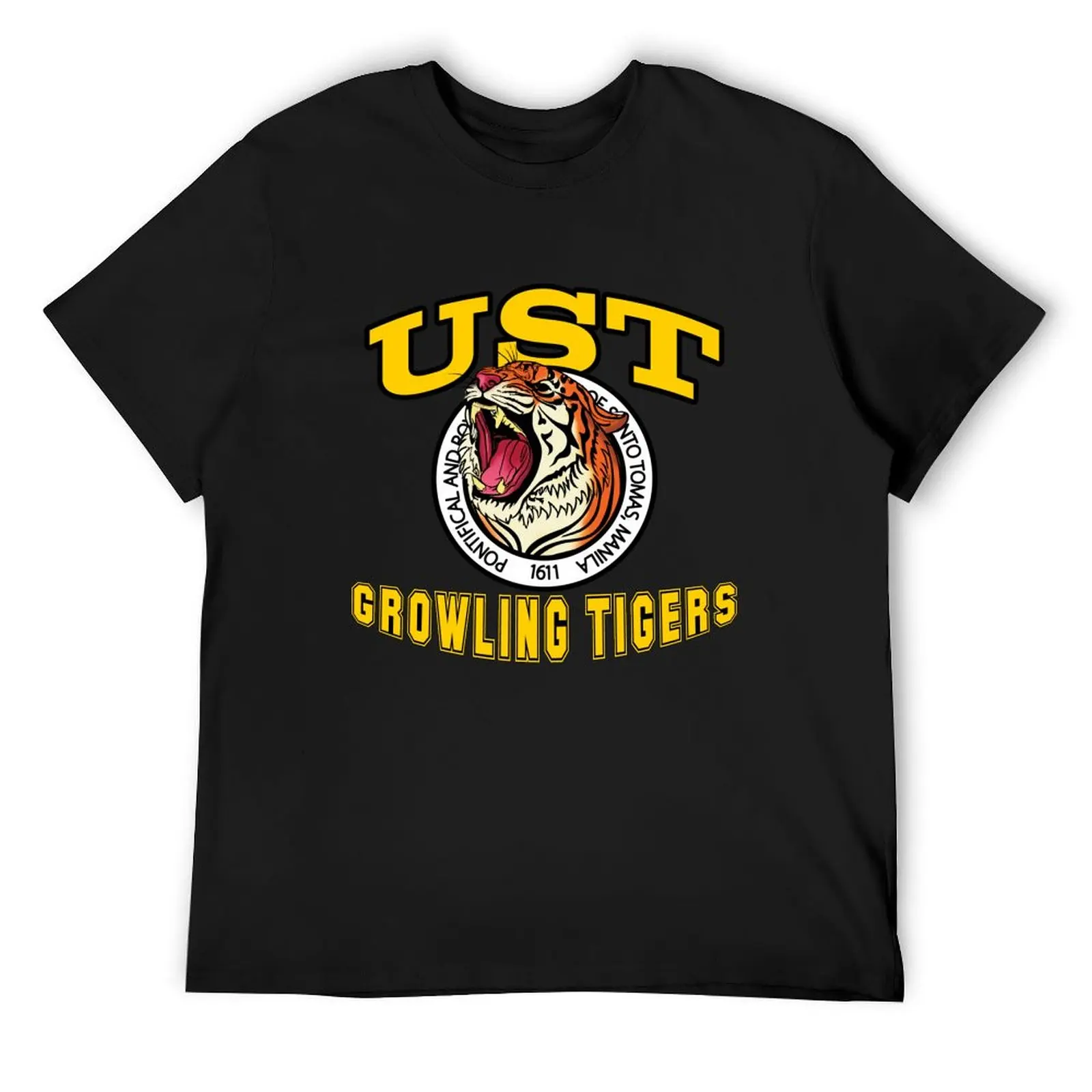 UST Growling Tigers Roar Print Design T-Shirt blue archive cute clothes mens funny t shirts