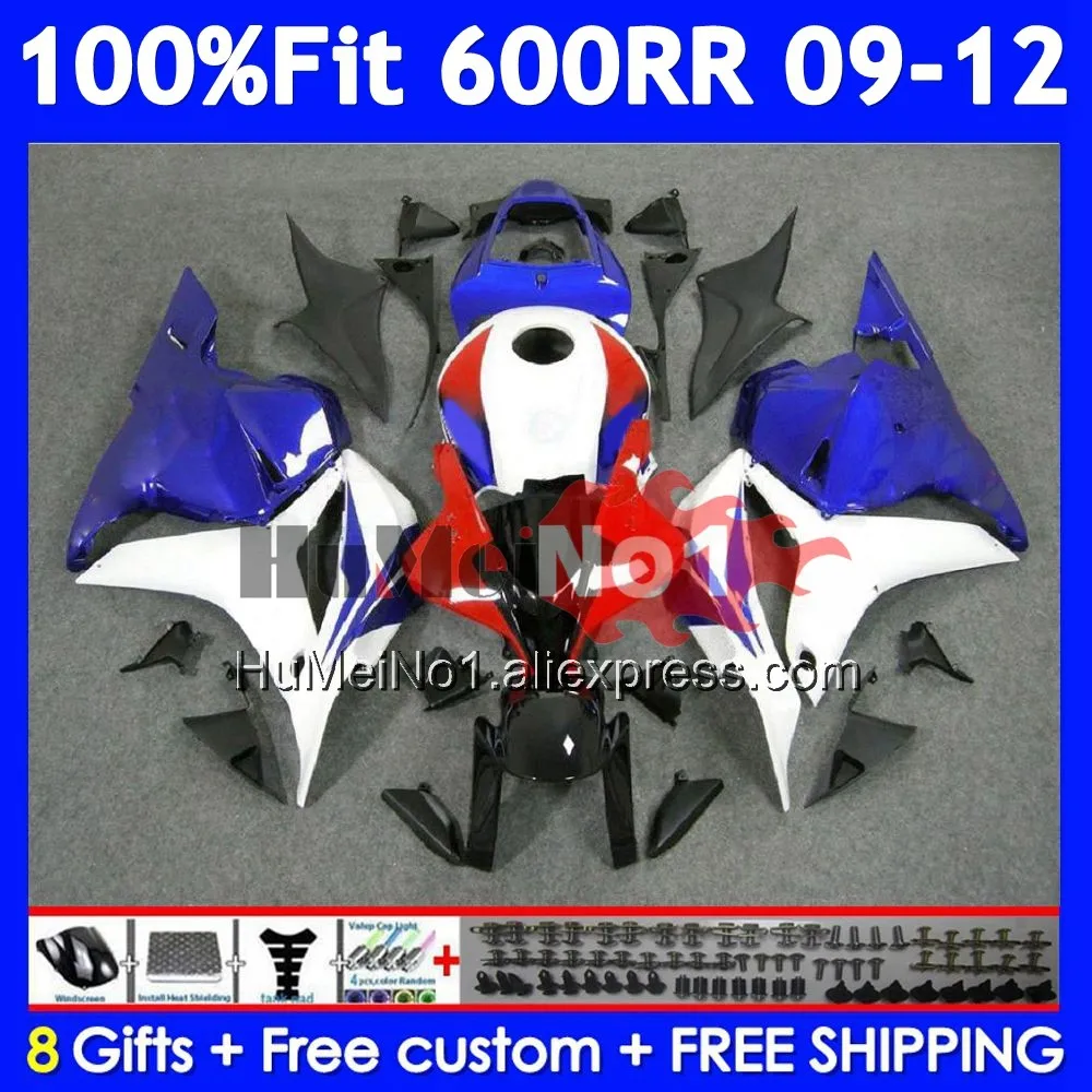 Injection For HONDA CBR600RR CBR 600 RR Blue white CC 600RR 600CC 43No.13 CBR600 RR 2009 2010 2011 2012 F5 09 10 11 12 Fairing