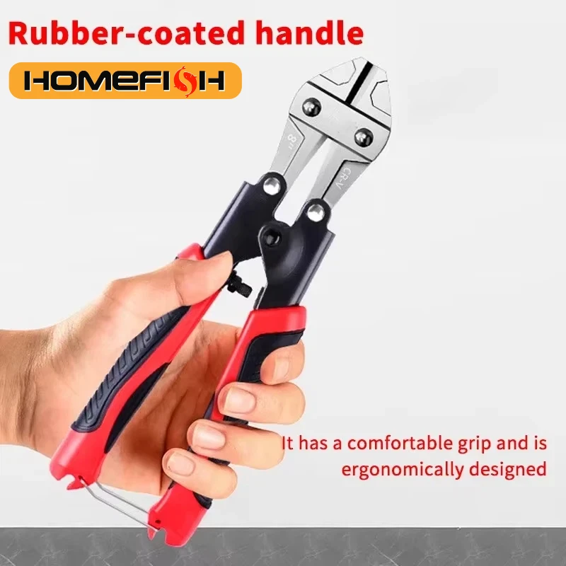 Mini cortador de pernos, hecho de acero de aleación de cromo-vanadio, rápido y afilado, operación que ahorra mano de obra, utilizado para cortar alambre, barra de acero, 1 ud.