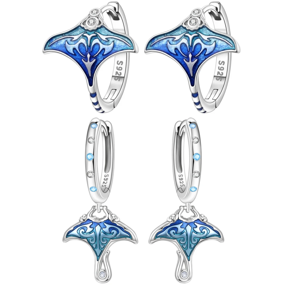 CYCUFF 925 Sterling Silver Devil Fish Ocean Series Drop Earrings Women Earrings Charm Fashion Versatile Party Jewelry Gifts