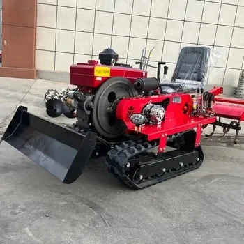 Traktor pertanian kecil yang cocok untuk operasi kebun dan lahan berpasir, dilengkapi dengan herbisida dan pendorong salju.