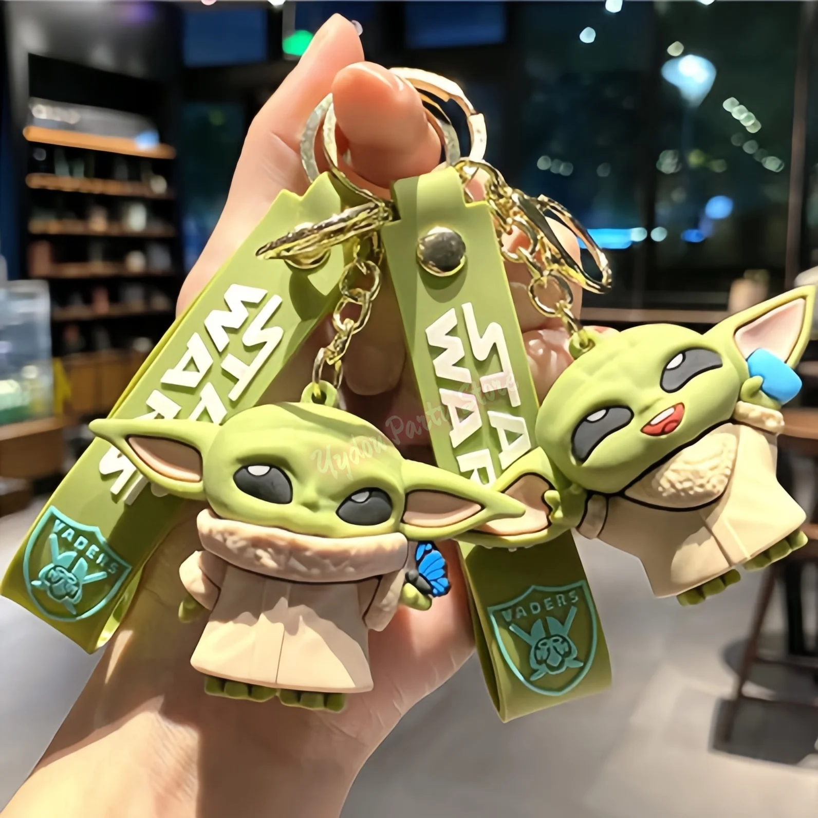 Llavero de Star Wars con Yoda y Grogu, Figuras de Silicona 3D, Colgante para Bolsos, Mochilas, Llaves de Coche, Regalo para Fiestas