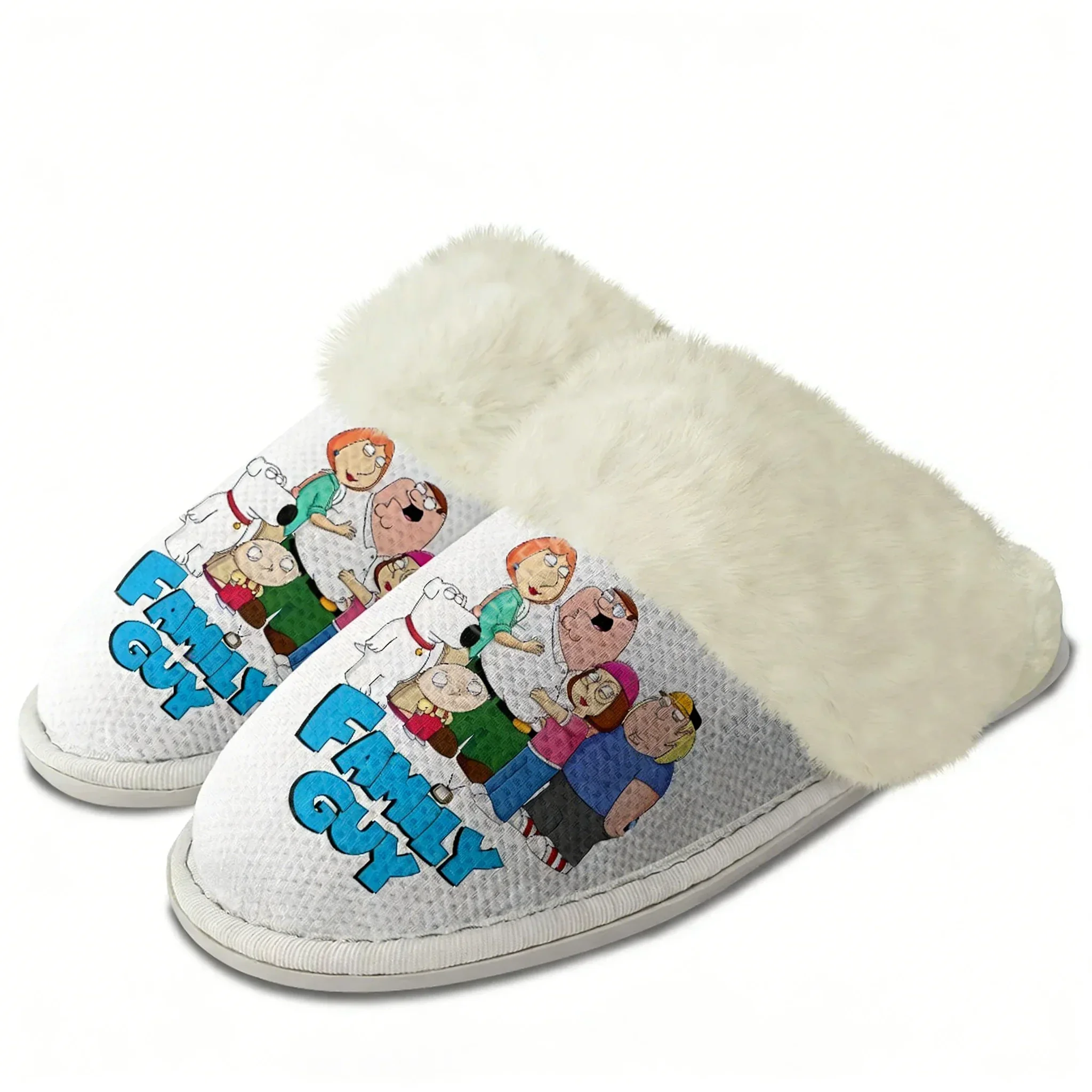 

Family Guy Plush Slippers Warm Shoes Men Women Home Plush Slipper Cotton Bedroom Cute Cartoon Tailor-made Thermal Light Slippers