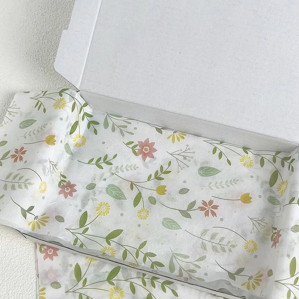 Heart Pattern Tissue Quality Gift Wrapping Paper Raspberry Pattern Paper Floral Diy Art Craft Tissue For Bridal Shower Holiday