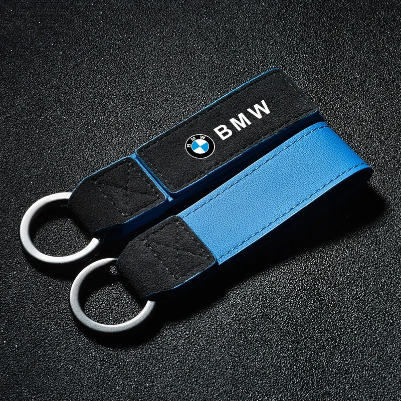 Fashion Suede Car Keychain Vintage Leather Zinc Alloy Key Ring For BMW Performance M X3 X5 X6 E46 E90 E60 F30 M M1 M2 M3 M4 M5