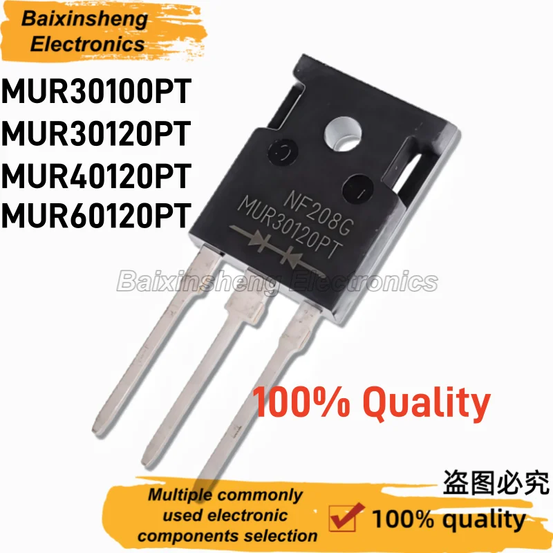 10PCS MUR30100PT MUR30120PT MUR40120PT MUR60120PT TO-247 Fast recovery diode
