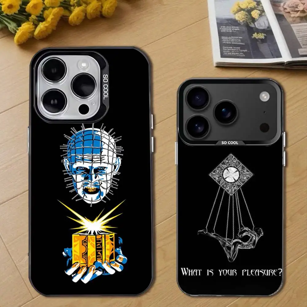 

P-Pinhead H-Hellraiser Cool Phone Case For iPhone 17,16,15,14,13,12,11,Pro,Max,Plus,E,Air,Mini Black Tpu Cover