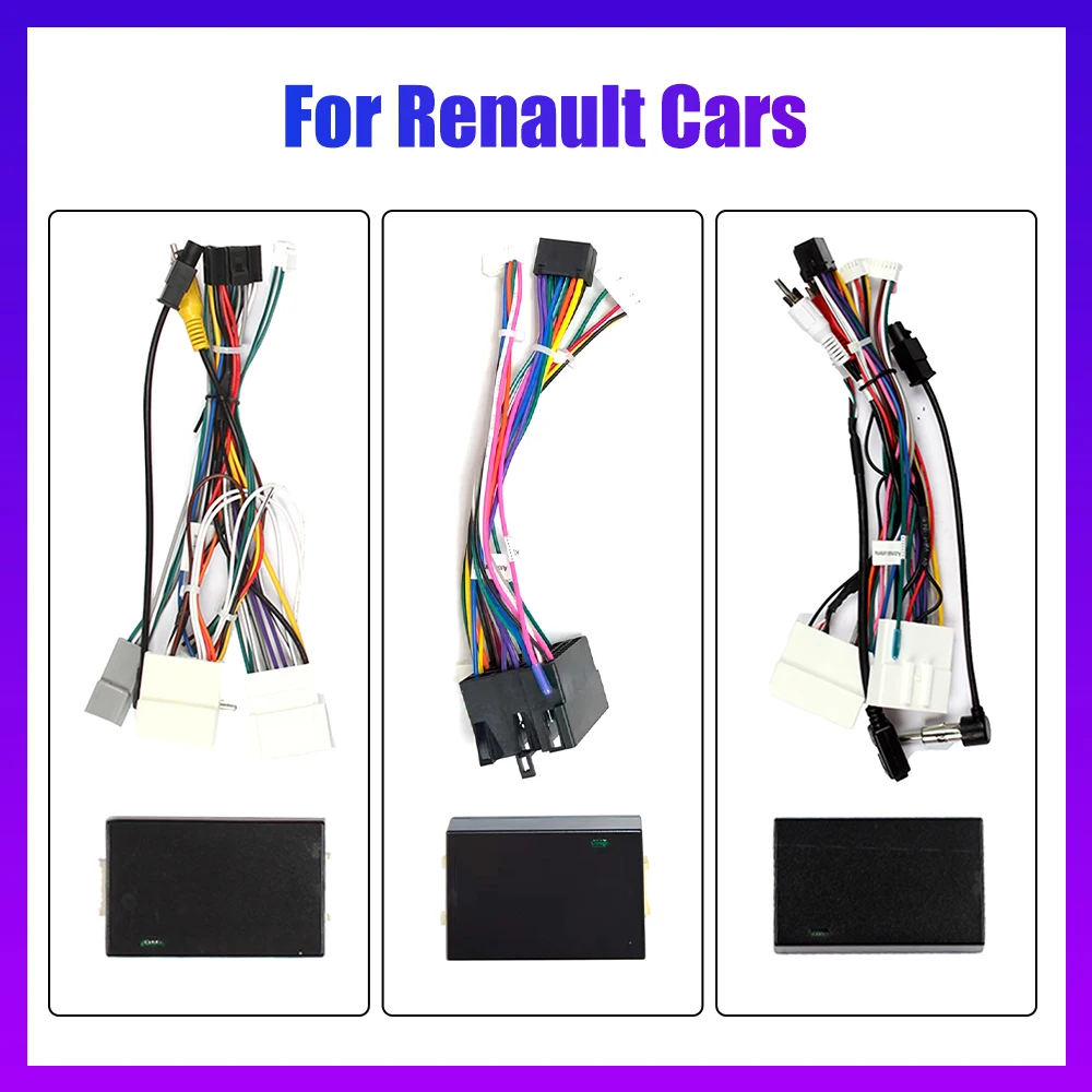 Android autoradio stroomkabel voor Renault Duster Sandero Kangoo Logan Kadjar Master autoradio bedradingssysteem adapter Canbus box - afbeelding 2